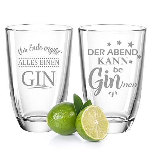 Gravurzeile Gin Tonic Glas